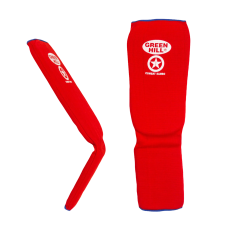 Защита голень-стопа Combat Sambo SIC-6131, хлопок, красный
